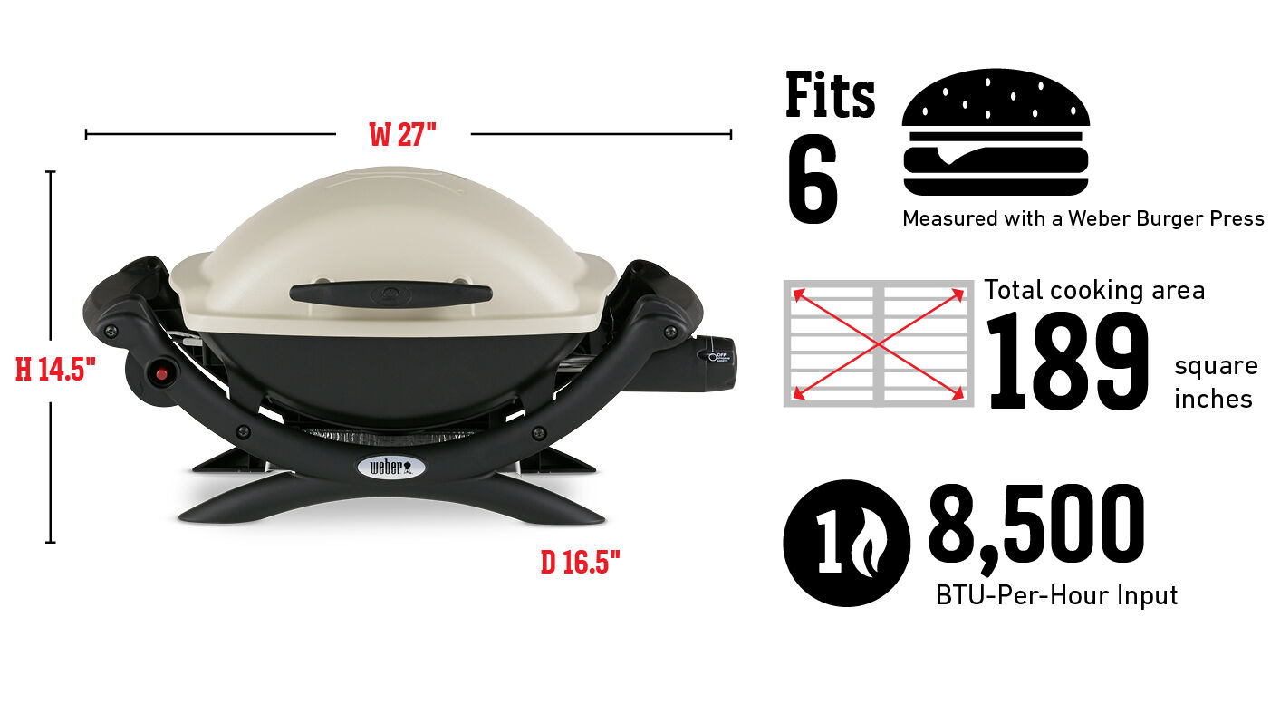 Weber Q 1000 Portable Gas Grill Grills