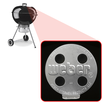 Thermomètre pour barbecue Weber Q120/Q220/Q320 et Weber Spirit 200/300