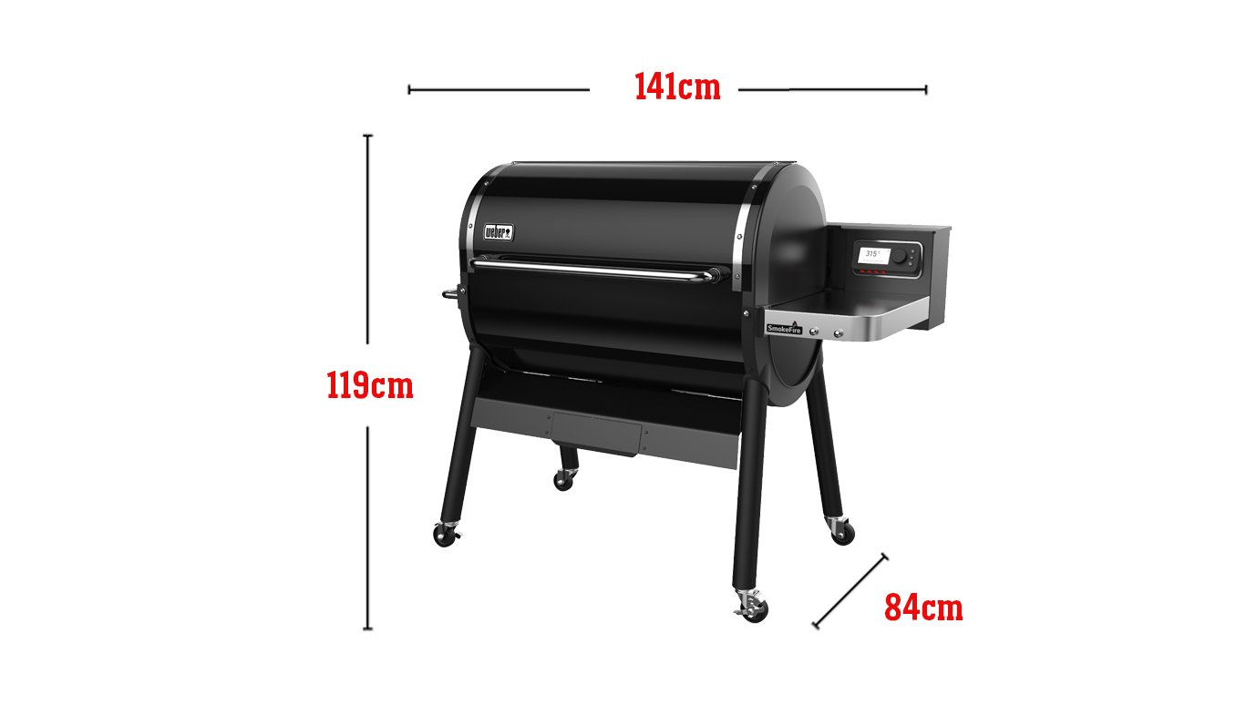 Pour 20 steaks hachés façonnés avec une presse à hamburger Weber, surface de cuisson totale de 6.503 cm², technologie de barbecue connecté Weber Connect