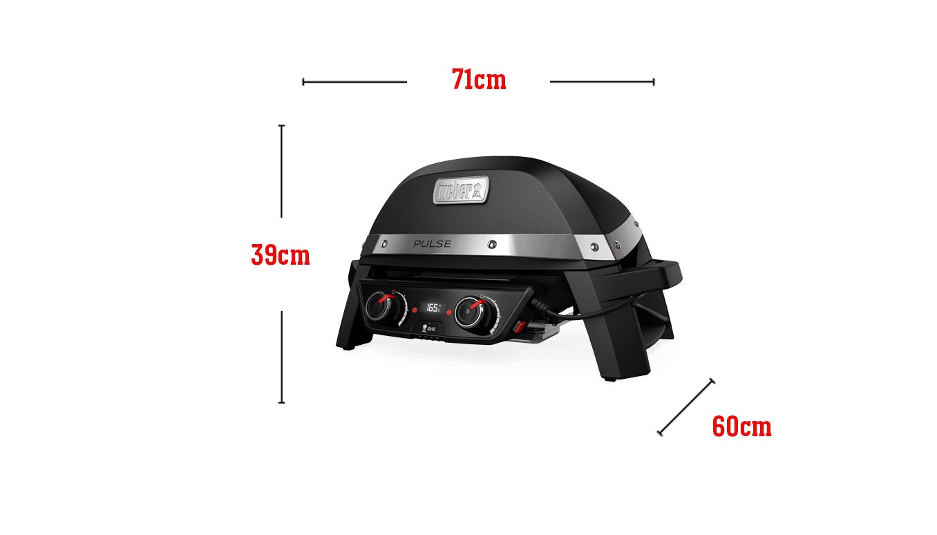 Capacidad para 12 hamburguesas medidas con una prensa para hamburguesas Weber, área de cocción total de 1793 cm², 120 V