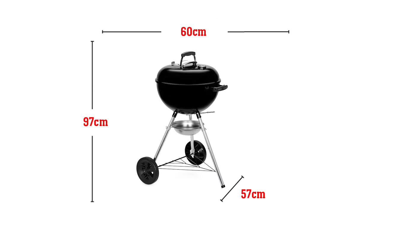 Geschikt voor 9 hamburgers gemeten met een Weber hamburgerpers, totaal grilloppervlak 1548 cm2