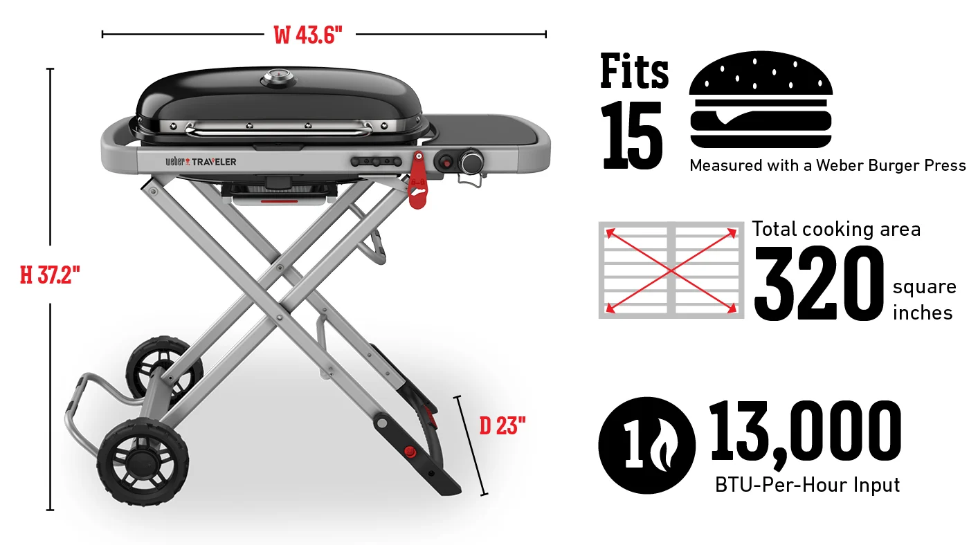 Barbecue au gaz portatif Weber Traveler