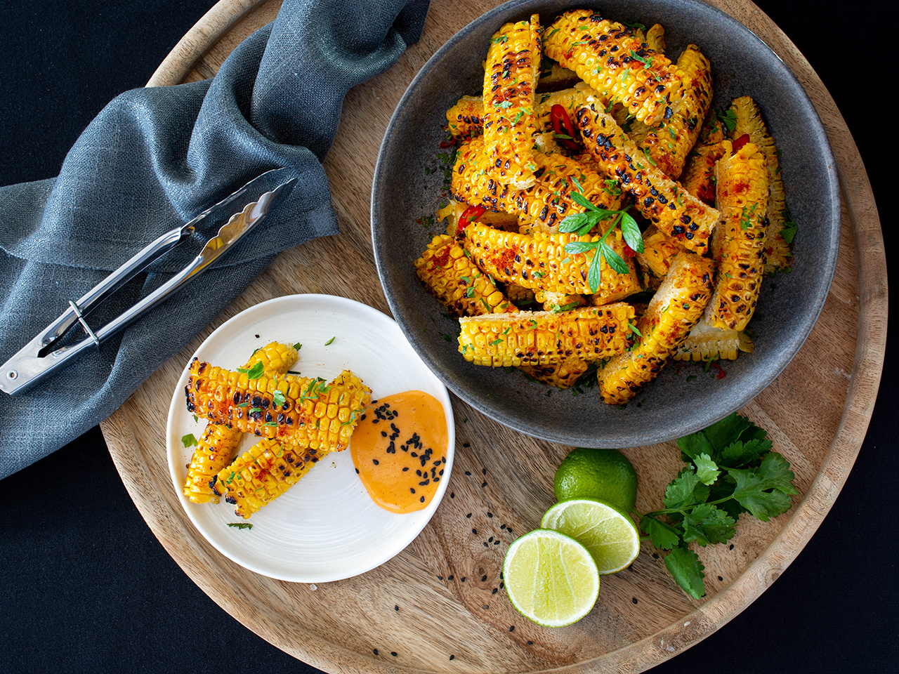  Grilled Corn Ribs

