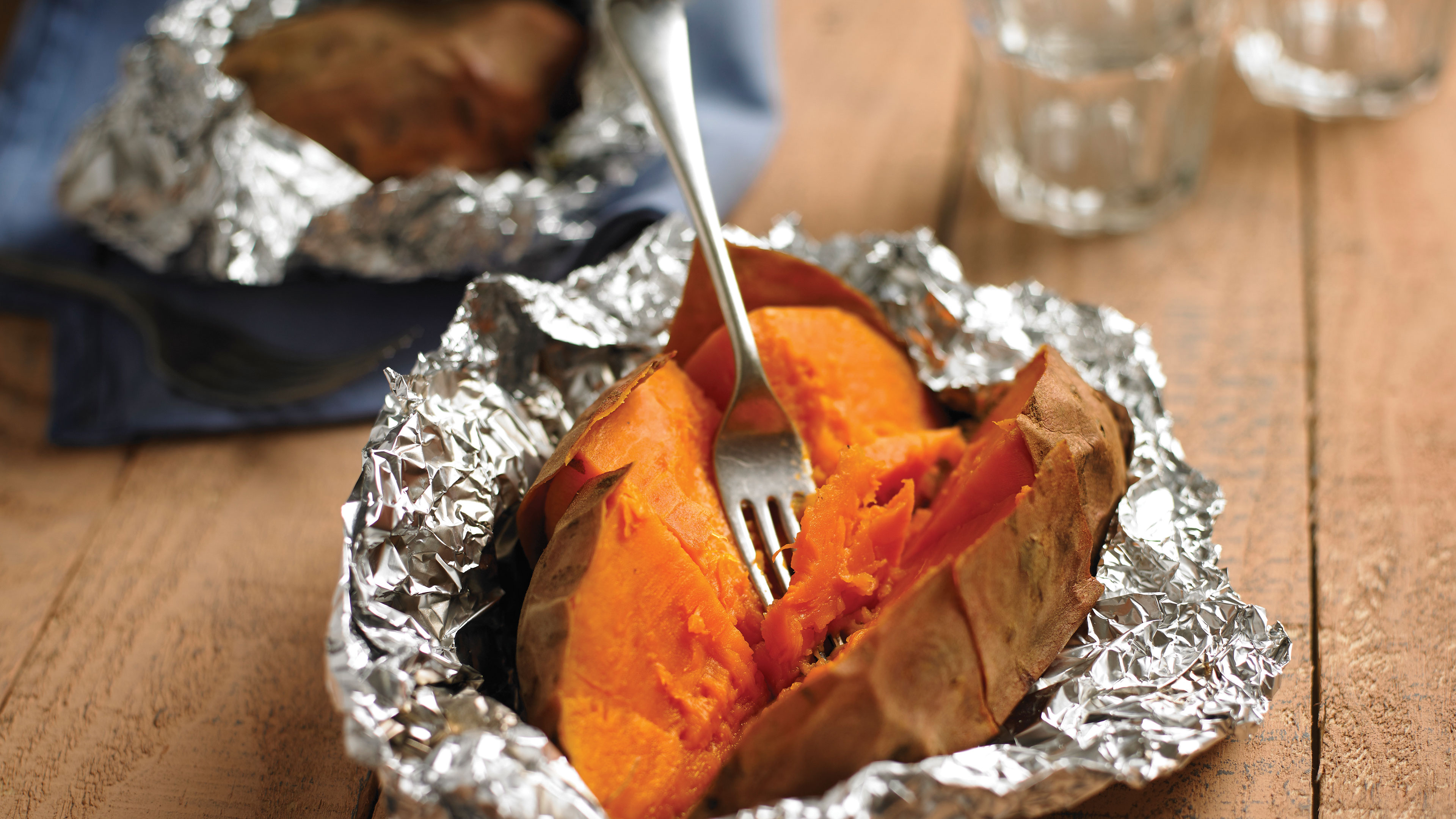  Coal roasted sweet potatoes with salsa verde


